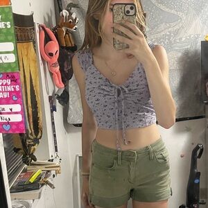 No Boundaries Lavender Floral Tank Top